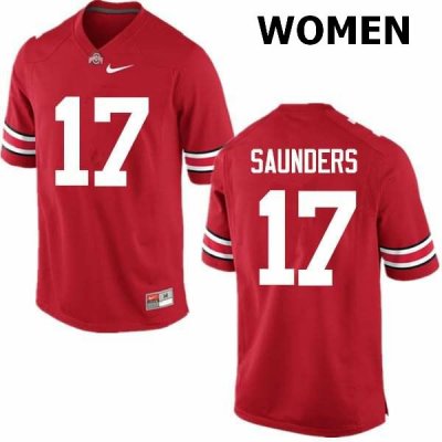 Women's Ohio State Buckeyes #17 C.J. Saunders Red Nike NCAA College Football Jersey Designated PKF3444ND